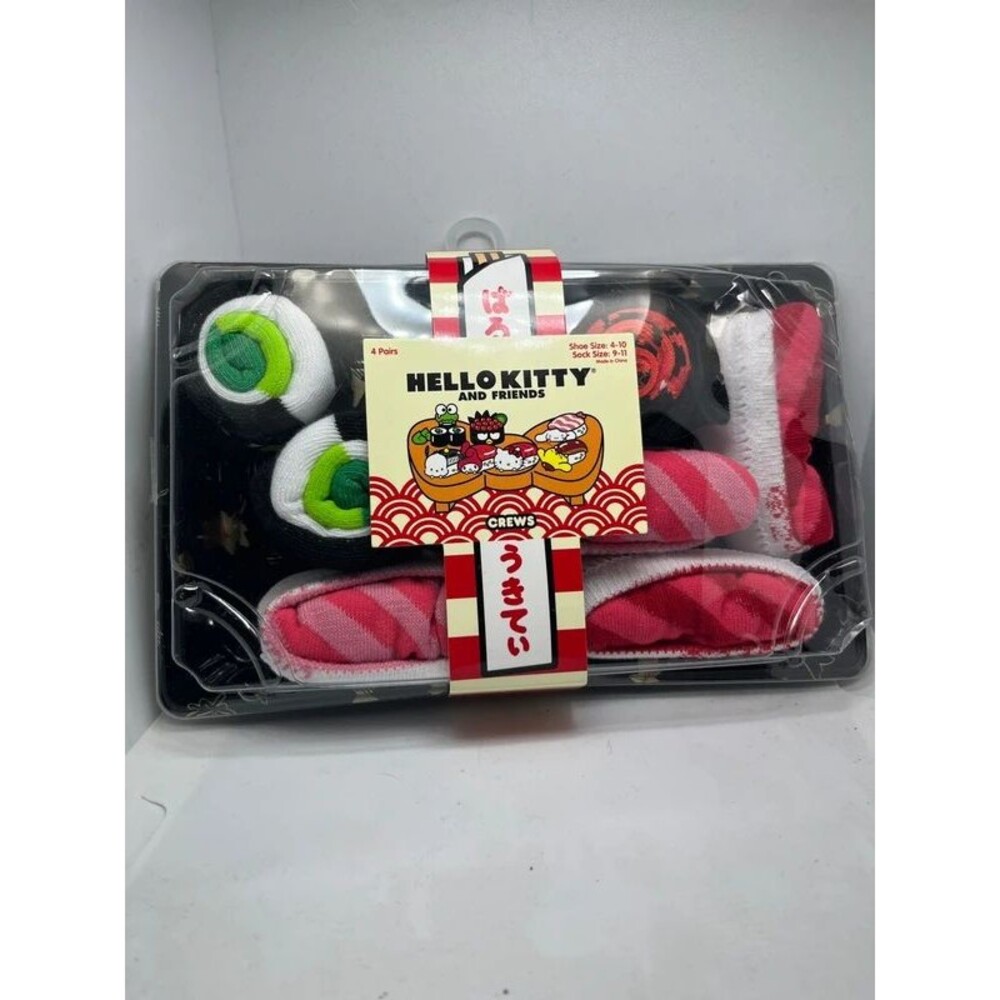NIB Sanrio Hello Kitty & Friends Sushi socks set (4 pairs)